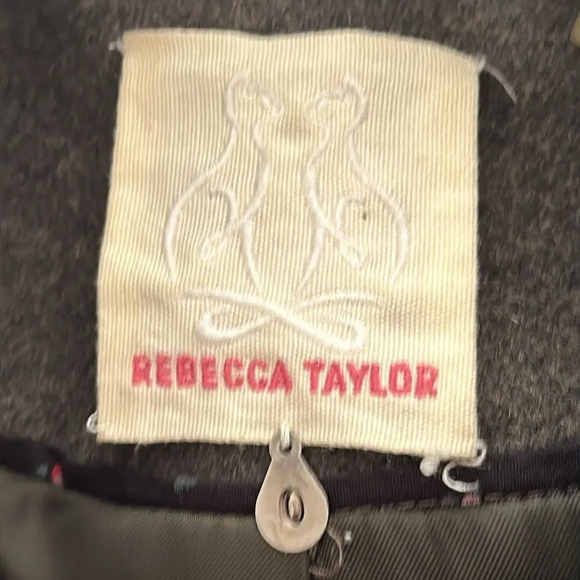 Rebecca Taylor  0 wool military style jacket metal buttons great pre owned cond - Picture 6 of 6